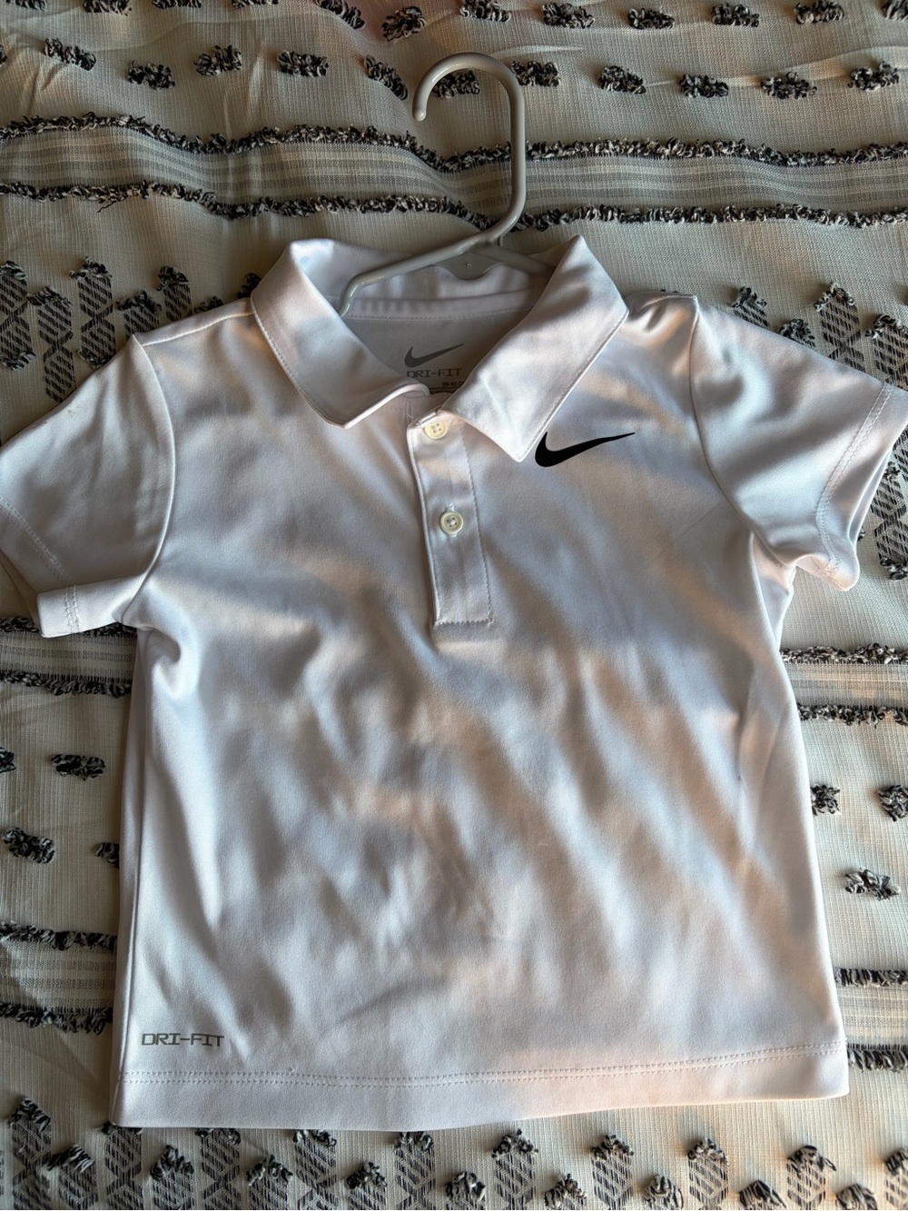 Nike Kids' White Dri-FIT Polo Shirt Toddler 24 Months